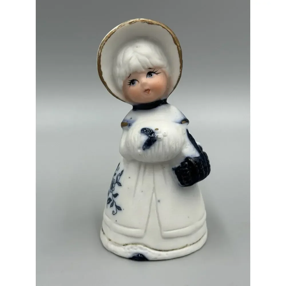 Vintage Jasco Royal Majestic Bells Girls Women Set of 2 White Blue